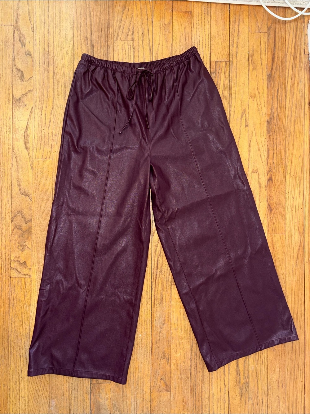 LAPOINTE Mulberry Stretch Faux Leather Drawstring Pant